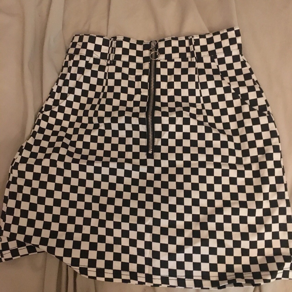 checkered skirt